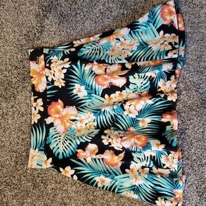 Pink floral skater skirt XS